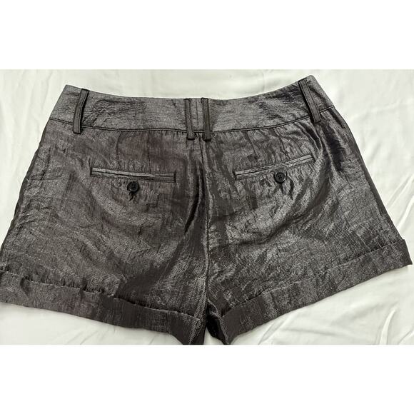 Women’s Express Dark Gray Sparkle Shimmer Shorts Tailored Cuff Hem Size 4 Womens - Picture 3 of 5